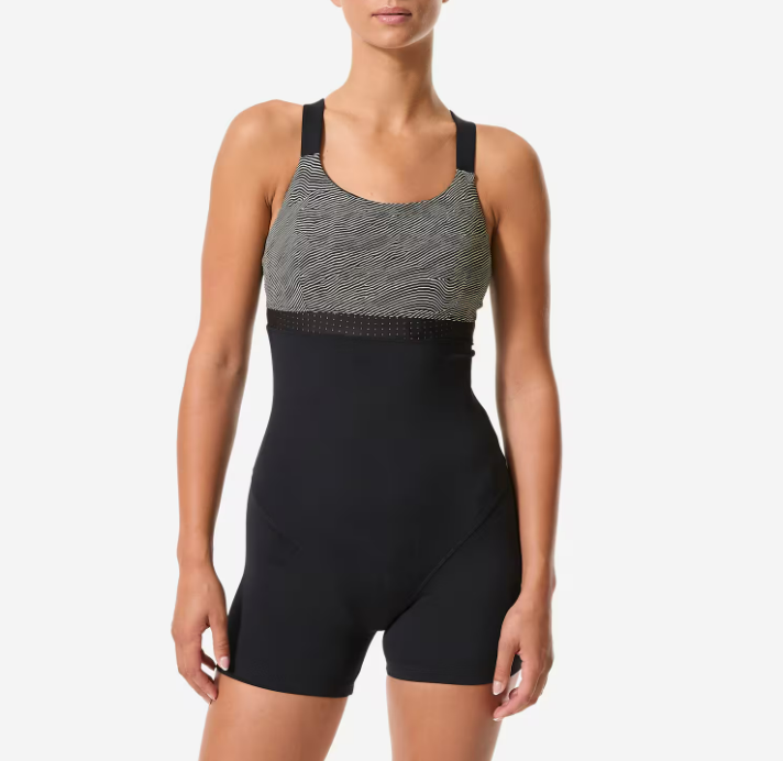Costum de baie shorty cu spate incrucisat