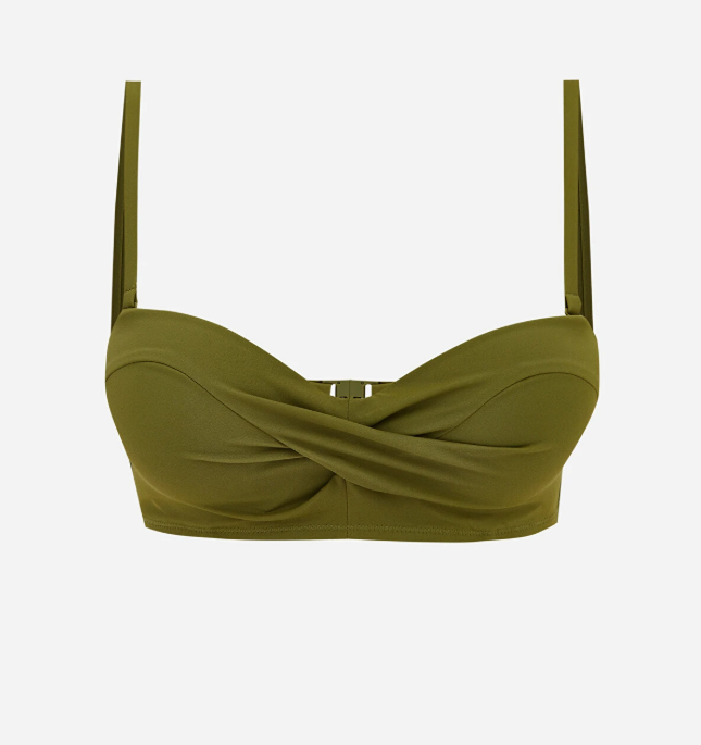 Top Bikini Bandeau Cu Fronseuri