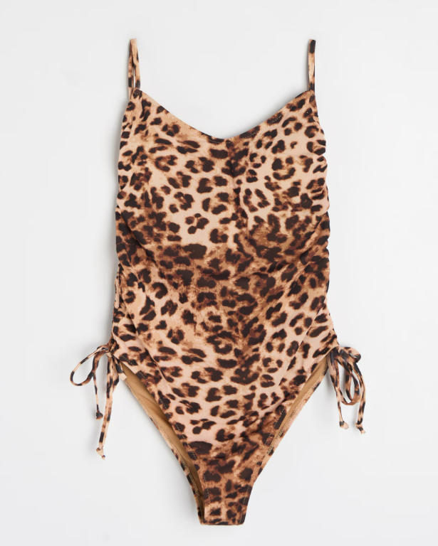 Costum de baie întreg cu snururi laterale