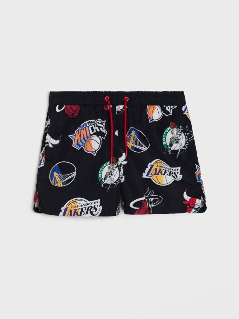 Pantaloni scurti de baie cu imprimeu NBA