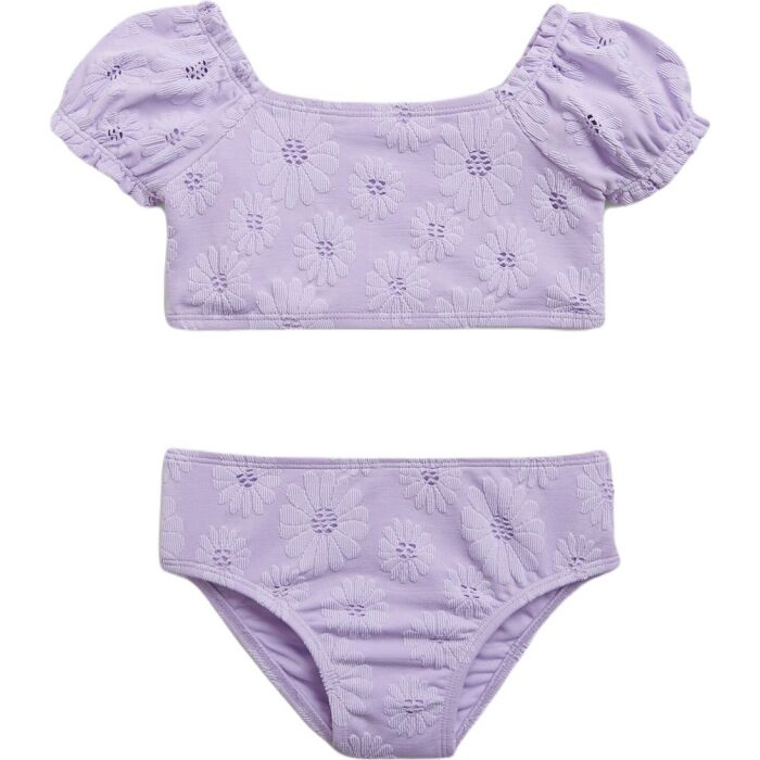 Costum de baie pentru bebelusi cu flori