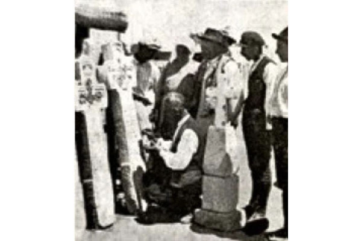 Cioplitori de piatră la Moși,1928